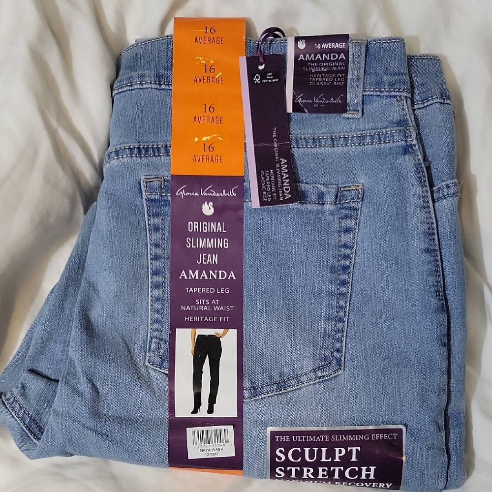 Gloria Vanderbilt Amanda Jeans - Soft Blue